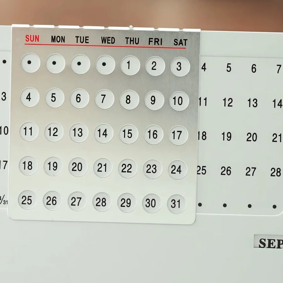 Reuse Unlimited Years Slim Desktop Desk Calendar Office Perpetual Calendar