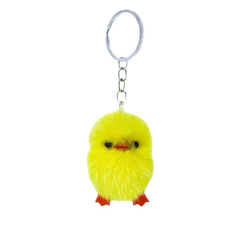 Creative and Cute Chicken Plush Car Keychain Pendant Women\'s Bag Pendant Cut Keychain Best Friend Gift