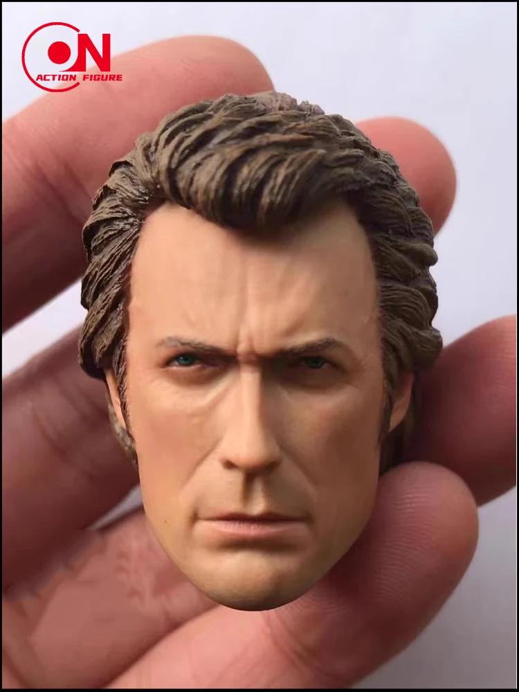 1/6 Scale Police Detective Harry Eastwood Neckless Head Sculpt Carving Model Fit 12'' Male Soldier Action Figure Body Doll