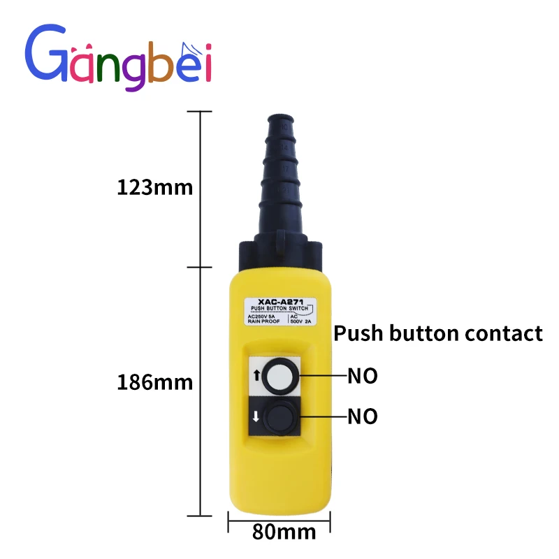 XAC-A271  waterproof Travel button switch Gangbei crane switch up and down the lifting up and down the button switch