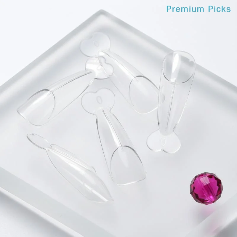 portableSalon Professional 140Pcs Coffin False Nail Template Dual Fake Tips Kit