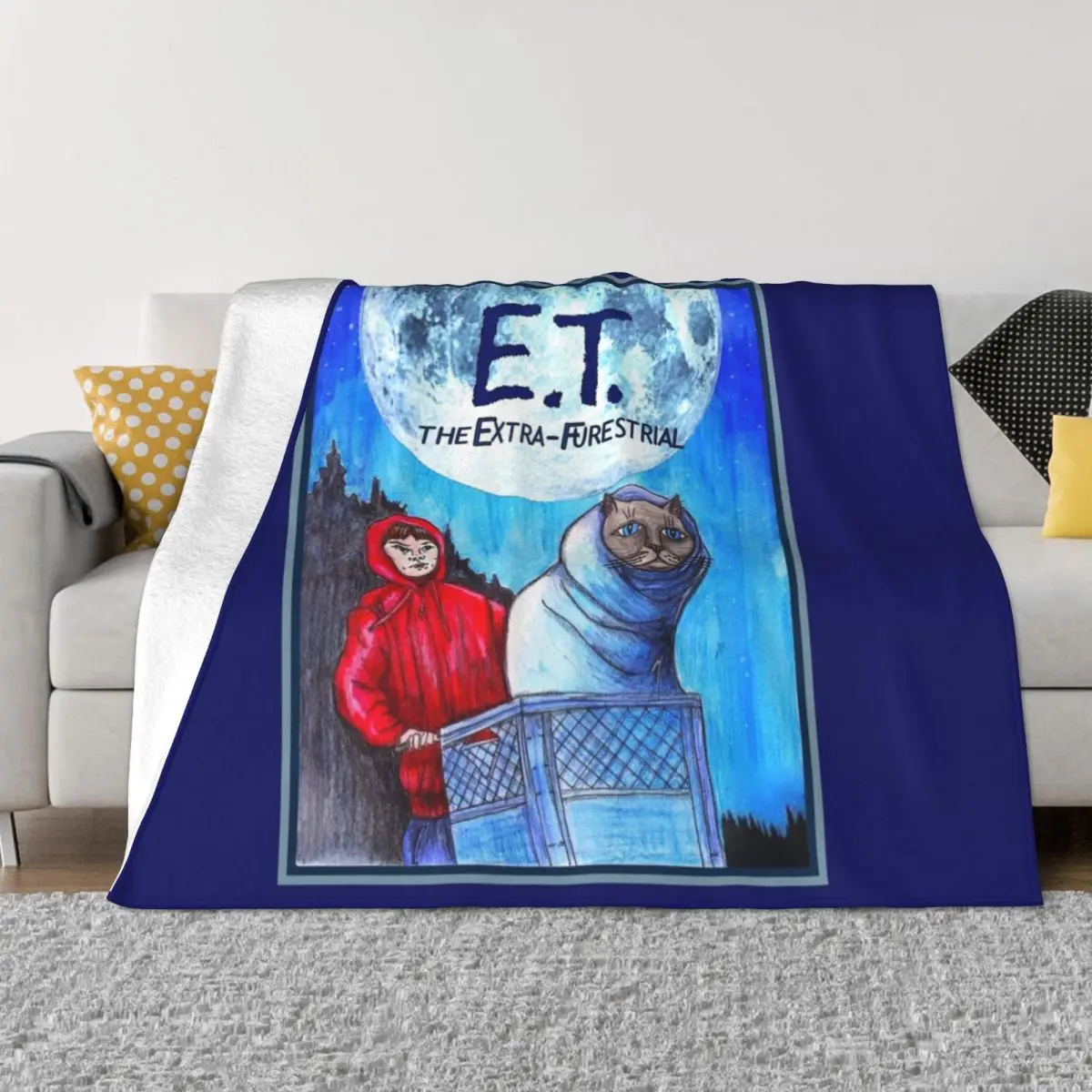 E.T. The Extra-Furestrial Throw Blanket Travel Beautifuls Furry Camping Blankets