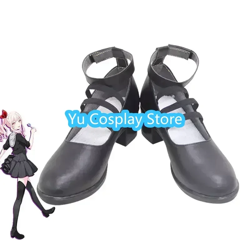 

Yu-Cosplay Akiyama Mizuki Cosplay Shoes Vtuber Cosplay PU Leather Shoes Halloween Carnival Boots Prop Custom Made