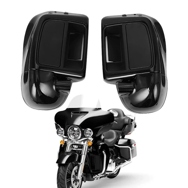 Motorcycle Gloss Black Lower Vented Leg Fairing Glove Box For Harley Touring Street Glide Ultra Road King 2014-2023