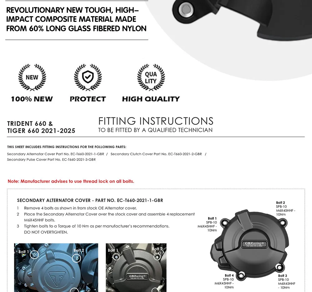ملحقات غطاء حماية محرك السباق GBRacing: لـ Kawasaki ER6N/ER6F/VERSYS650 (2006-2016) |   أجزاء الدراجات النارية المعدلة