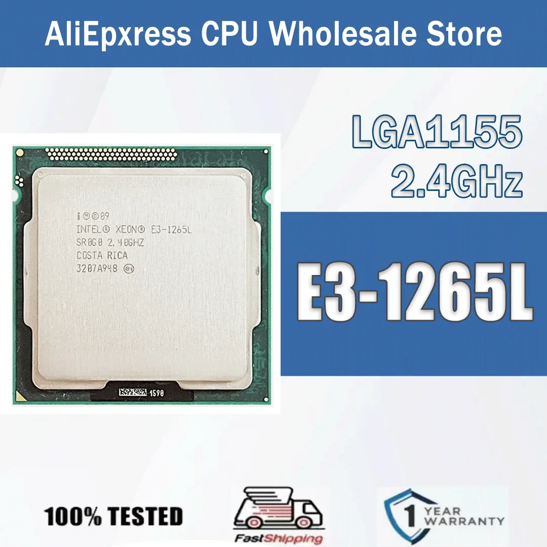 Procesador Intel Xeon E3-1265L 2.4GHz de Cuatro Núcleos y Ocho Subprocesos, 45W, E3 1265L, para Computadora/Servidor, E3 1265L, Paquete E3, LGA 1155