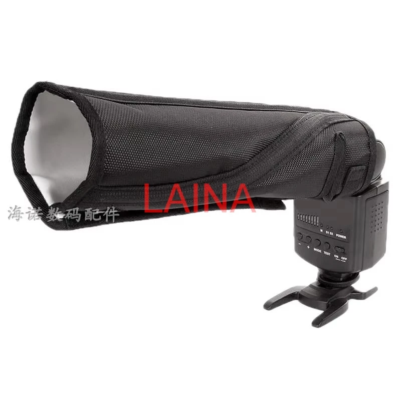 Picture 4: Universal Foldable Diffuser Snoot Flexible Speedlight Reflector Flash Softbox Diffuser
