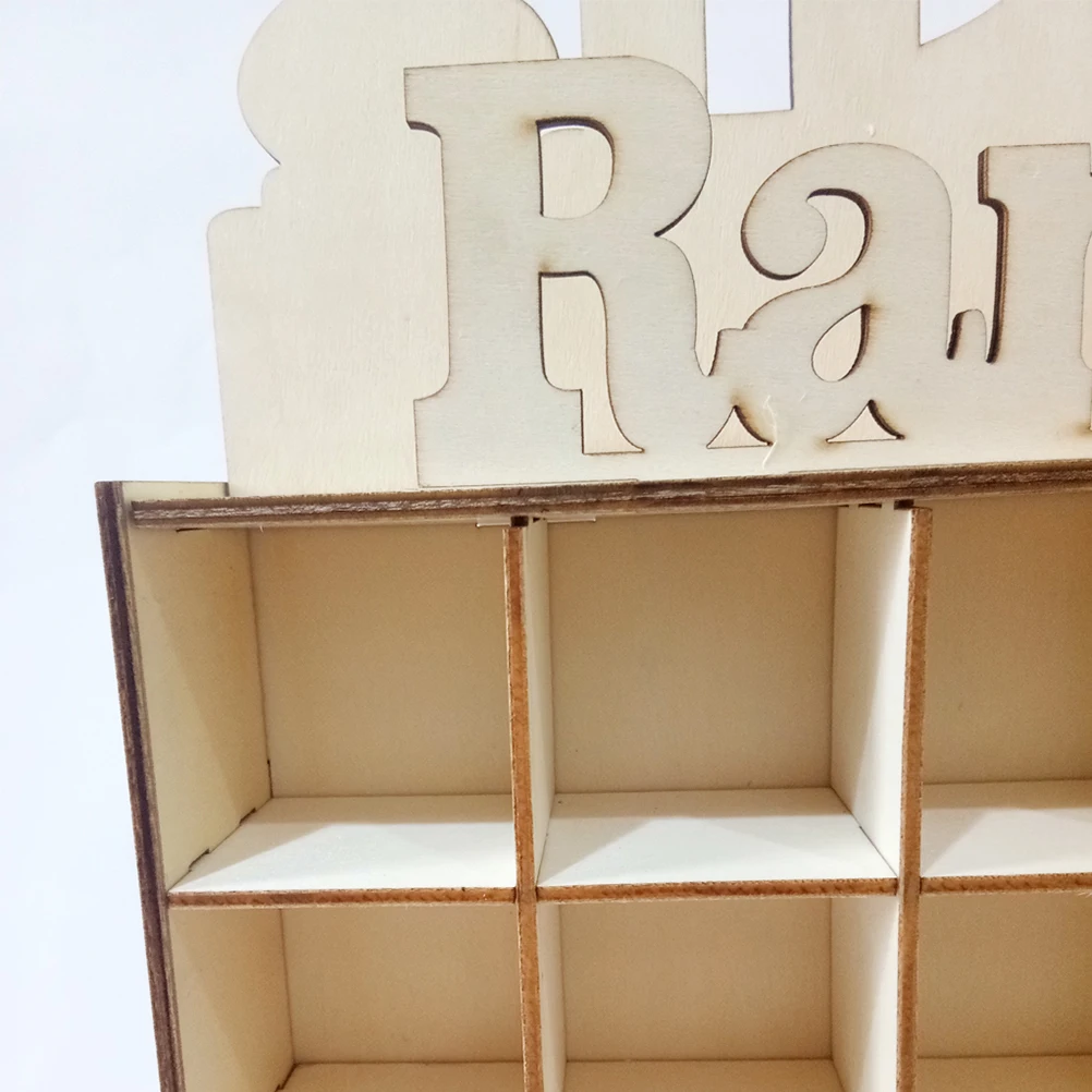 

DIY ящик шкафа Ид Мубарак украшение для украшения дома центральная часть деревянный обратный отсчет фестивальный календарь