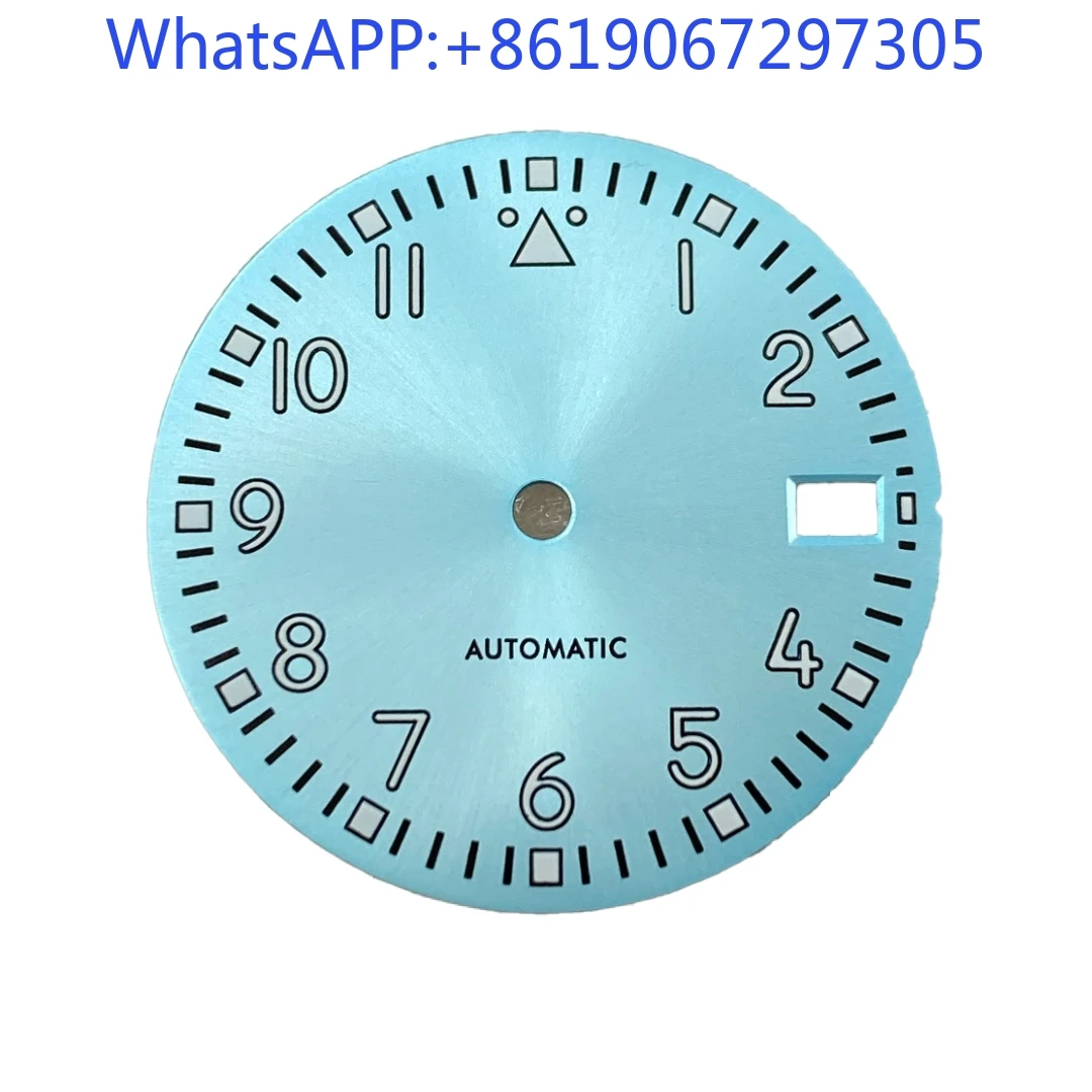 Moda mate Sunburst textura verde lume Mod piezas deportes buceo reloj Dial adecuado para NH35/36 movimiento automático