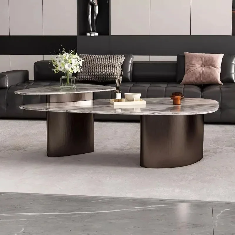 Irregular Luxury Coffee Table Bedroom Modern Designer Moving Unique Standing Side Table Writing Mesas Bajas Trendy Furniture