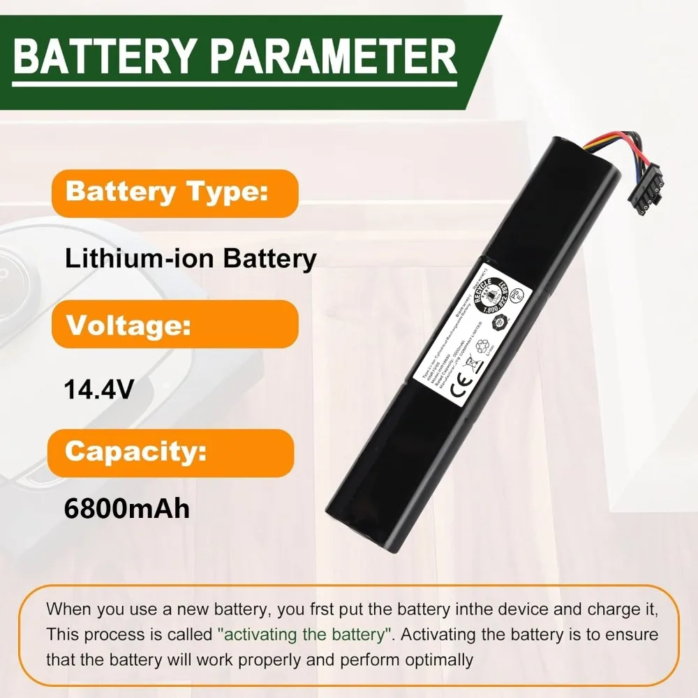 14.4V リチウムイオンバッテリーパック交換用 Neato Botvac D3 D4 D5 D6 D7 D3+ D5+ D301 D303 D503 D603 D701 D702 掃除機用