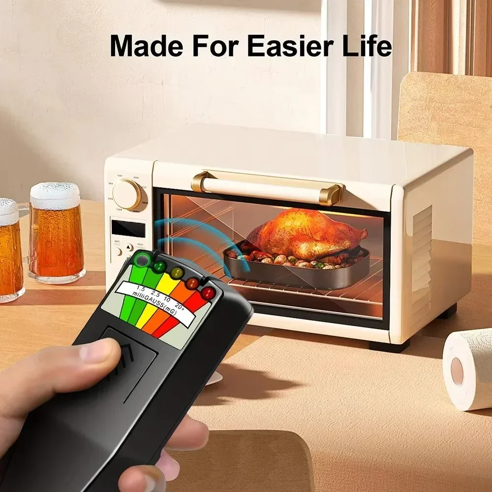 كاشف الإشعاع الكهرومغناطيسي المحمول يده غاوس متر اختبار الإشعاع دائم لأبحاث الموجات غير الطبيعية EMF