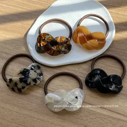 South Korea France temperament small arc braided hair loop cross twist hair rope high ponytail tie hair rope hair accessories