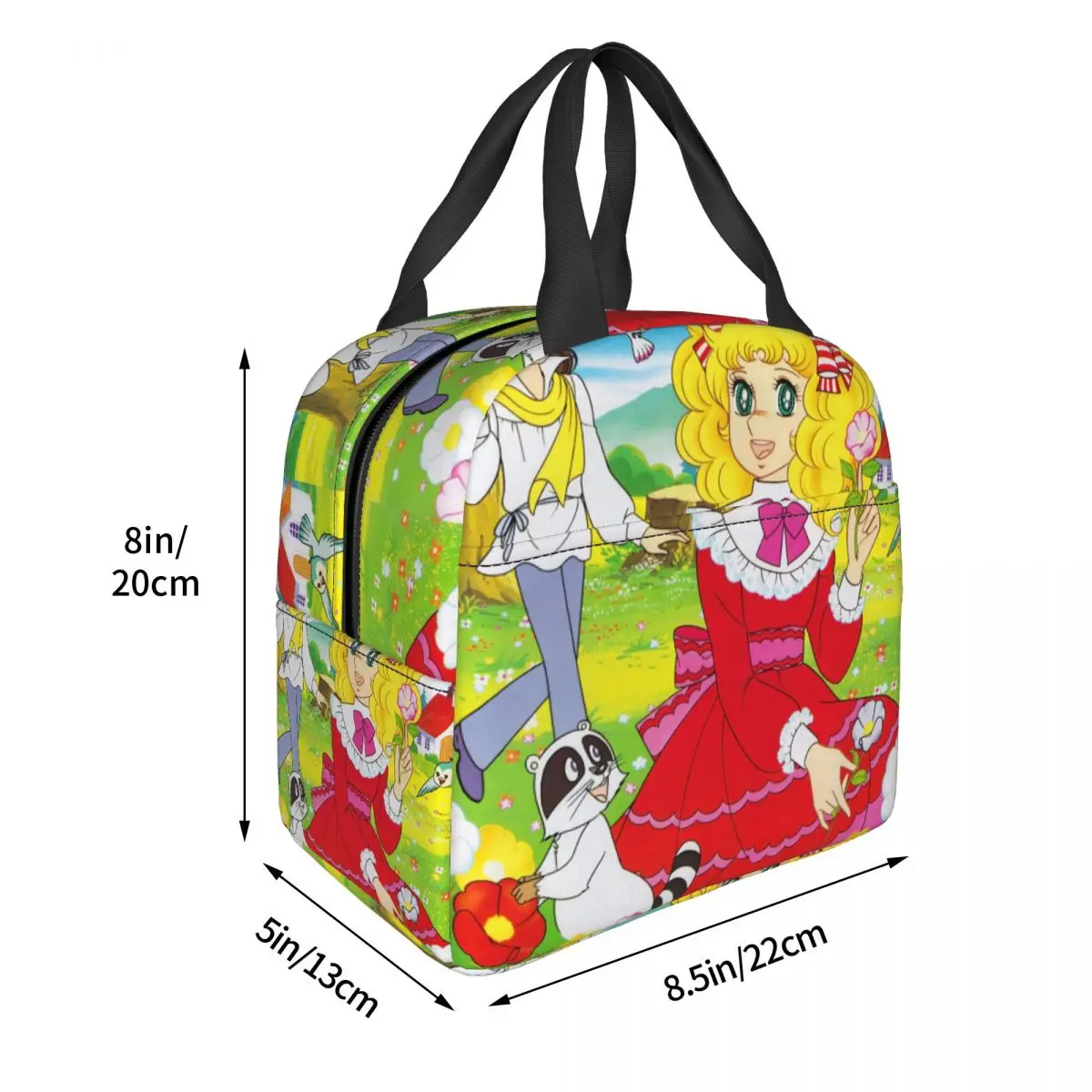 Candy Candy Cartoons Insulated Lunch Bags Thermal Bag Reusable Cute Anime High Capacity Tote Lunch Box Food Bag School Outdoor