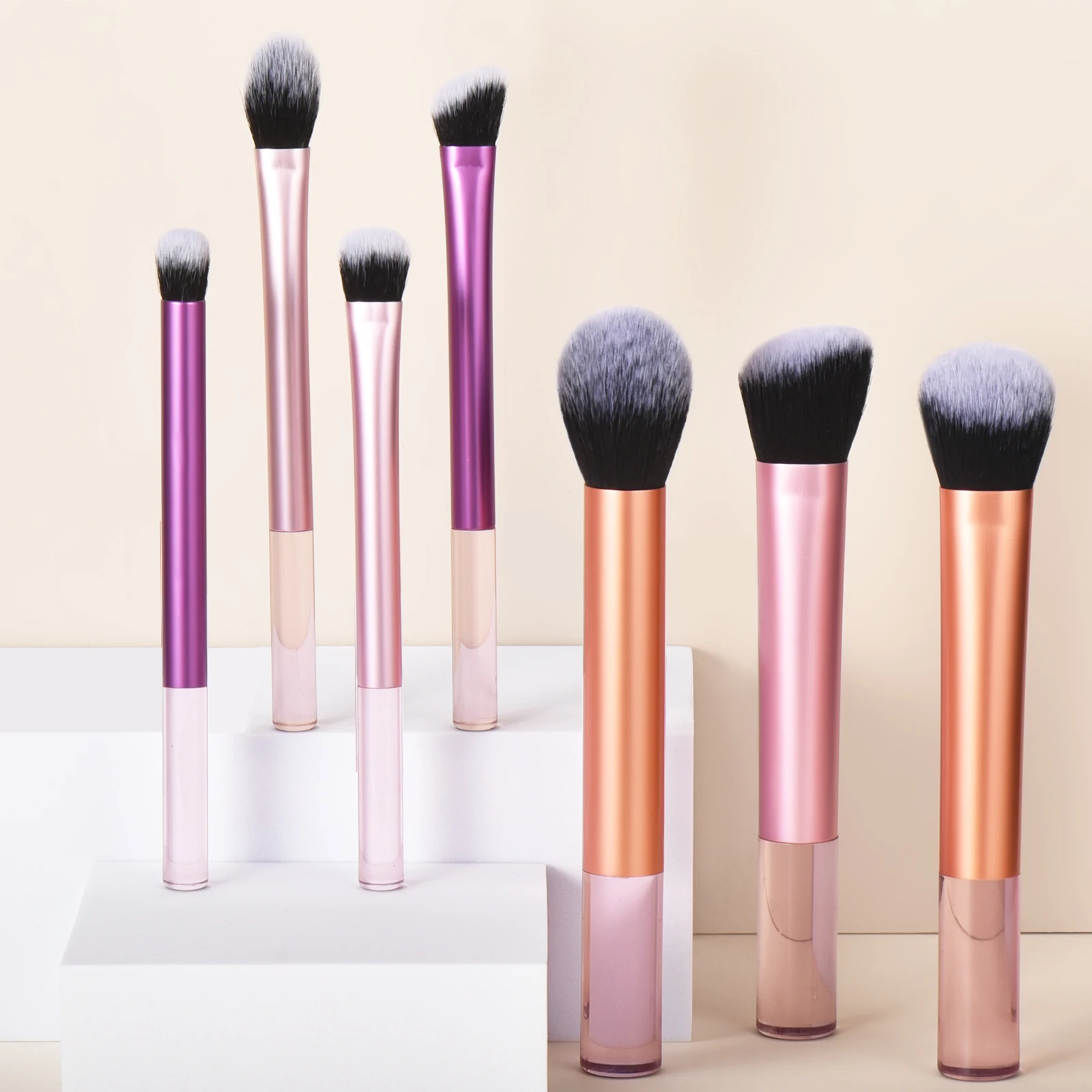 4/7 Makeup brush High quality synthetic foundation brush Loose powder Contouring brush Eye shadow brush High quality makeup tool