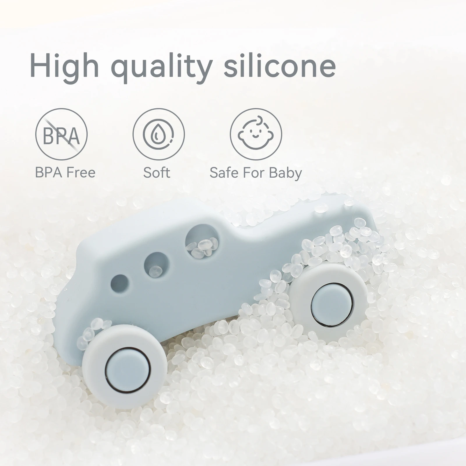 Montessori Baby Silicone Car Toys 0 12 Months Newborn Baby Things Silicone Baby Teether Toy Car  Educational Toy Silicone Blocks