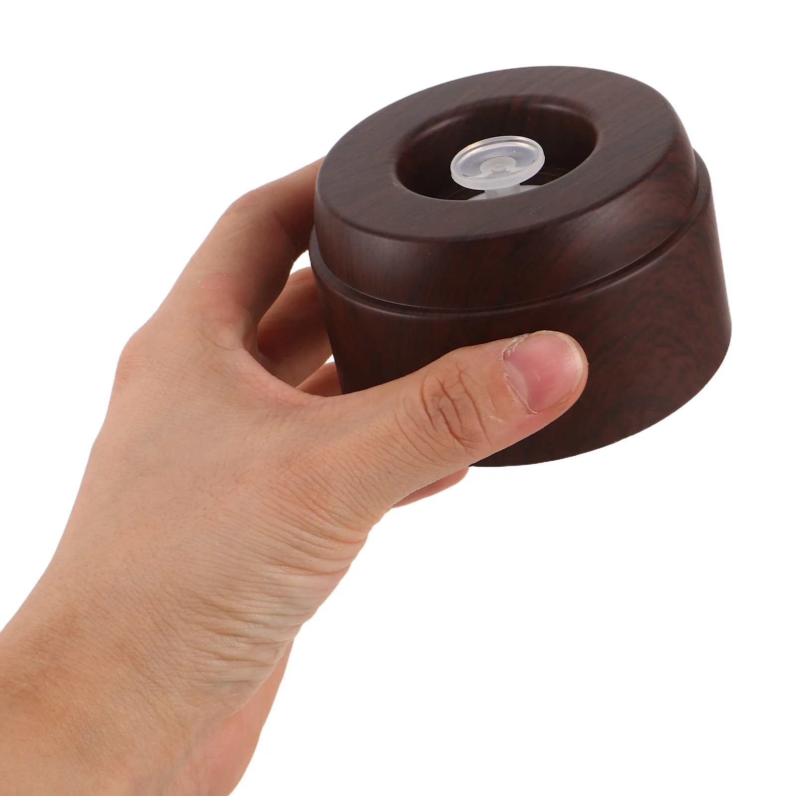 

Rotating Round LED Light Base Wood Grain USB Powered Display Stand Crystal Ball Lighting 2.2inch Cold Light Christmas Festival