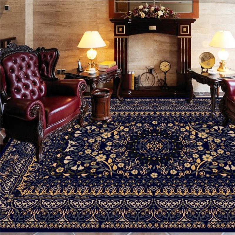 Retro persian Carpets for Living Room European and American Home Decor  Bedroom Bedside Mat Porch Door Washable Floor Lounge Rug