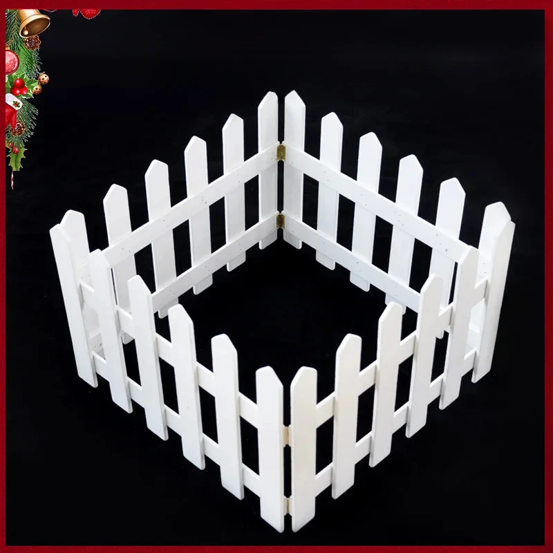 Outdoor Flowerbed Fence Wooden Pool Fence DIY Landscaping Barrier Decorative Garden Edging for Plant Beds Practical Yard Decor