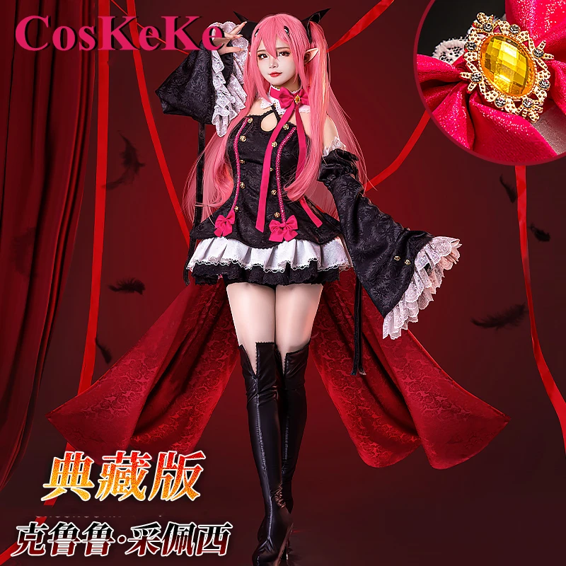 

CosKeKe Krul Tepes Cosplay Anime Seraph Of The End Costume Collector's Edition Sweet Elegant Dress Party Role Play Clothing S-XL