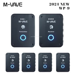 M-VAVE WP-9 2.4GHz Wireless Ear Return Monitoring Transmission System Rechargeable Stereo Mono Stage Audio Transmitter Receiver