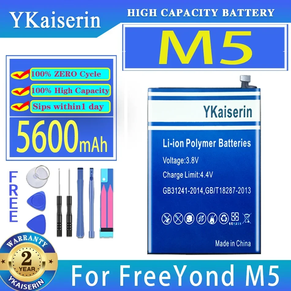 YKaiserin Battery M 5 5600mAh For FreeYond M5 Bateria