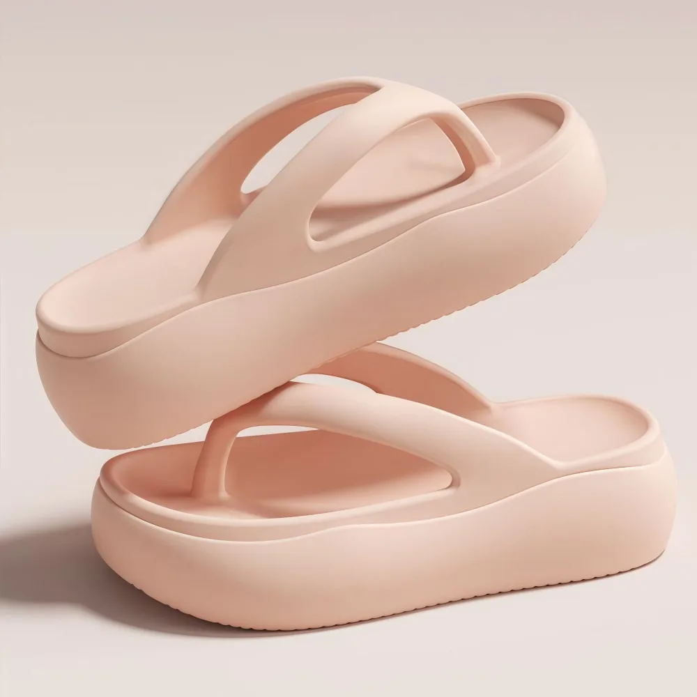 

Height-increasing Platform Slippers 5CM EVA Non-slip Beach Sandals Lightweight Anti-odor Women's Flip Flops Indoor Outdoor