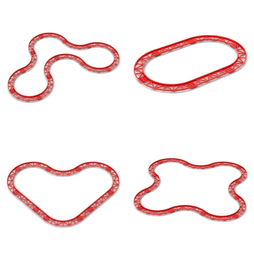 10 SZT. Szyny do kolejek górskich Klocki konstrukcyjne MOC Kompatybilne z 26022/25059/25061/34738 Model kolejowy Miasto Pociąg Części techniczne