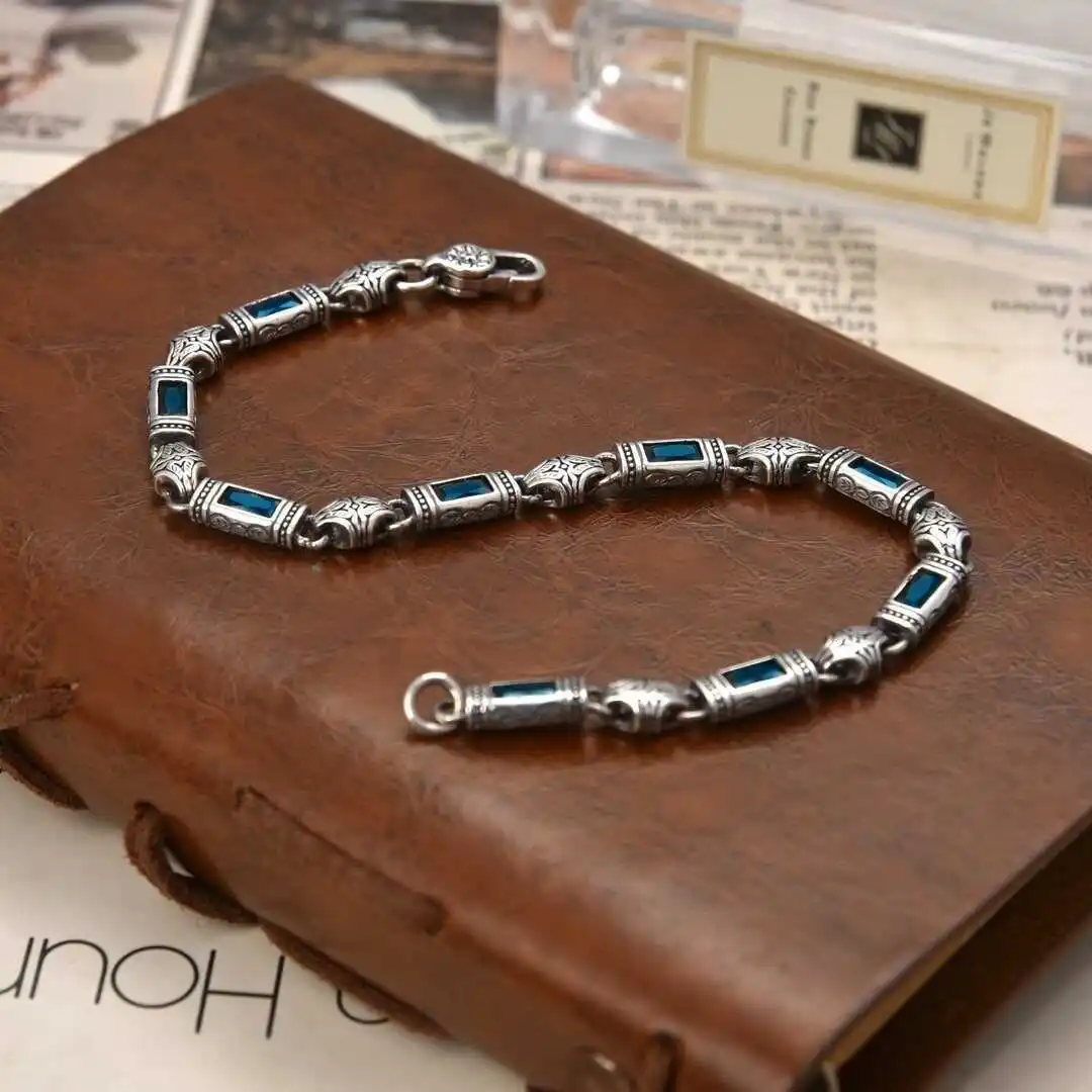 Buddhastone New Heavy Industry Trend New Style Arabesque Pattern Stone Bracelet Men and Women Gift Fashion Chain Jewelry