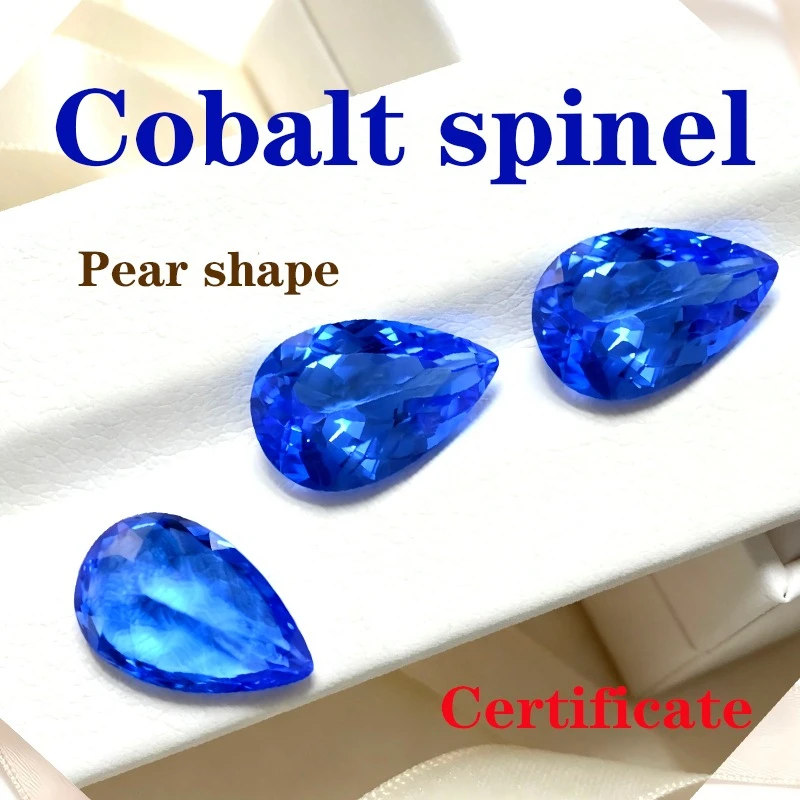 

Laboratory Cultivation of Gemstones Cobalt Spinel Pear Shape Certificate Factory Wholesale Price
