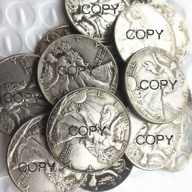 

US A Set of (1916-1947)-PSD 65PCS Walking Liberty Half Dollar Silver Plated Copy Coins