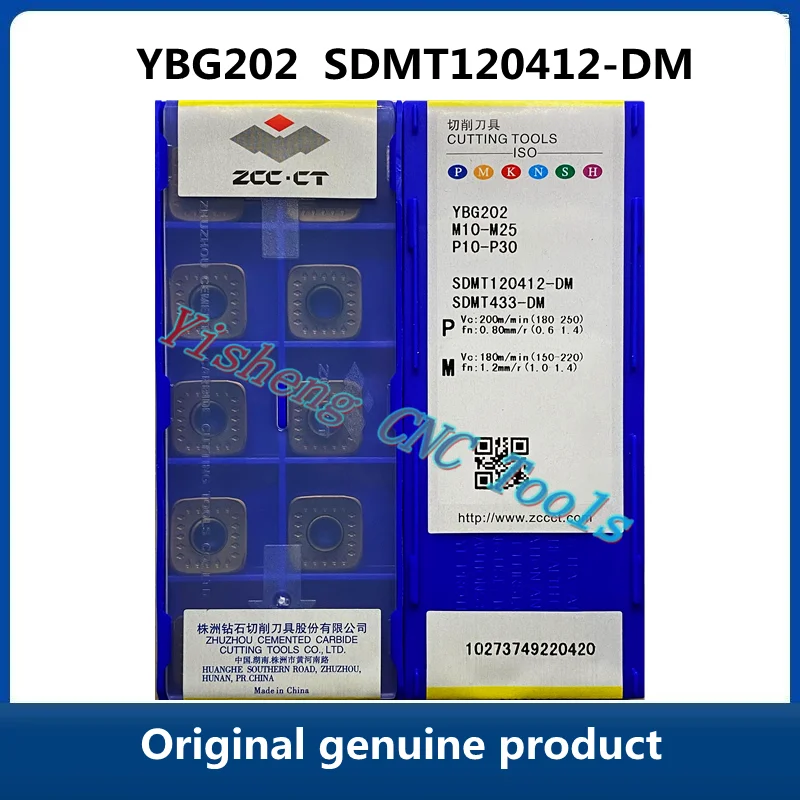 

Original genuine product ZCC CT SDMT YBG202 YBG212 YBG302 SDMT120412-DM YBG205 YBD252 Milling Cutter Inserts CNC cutting tools