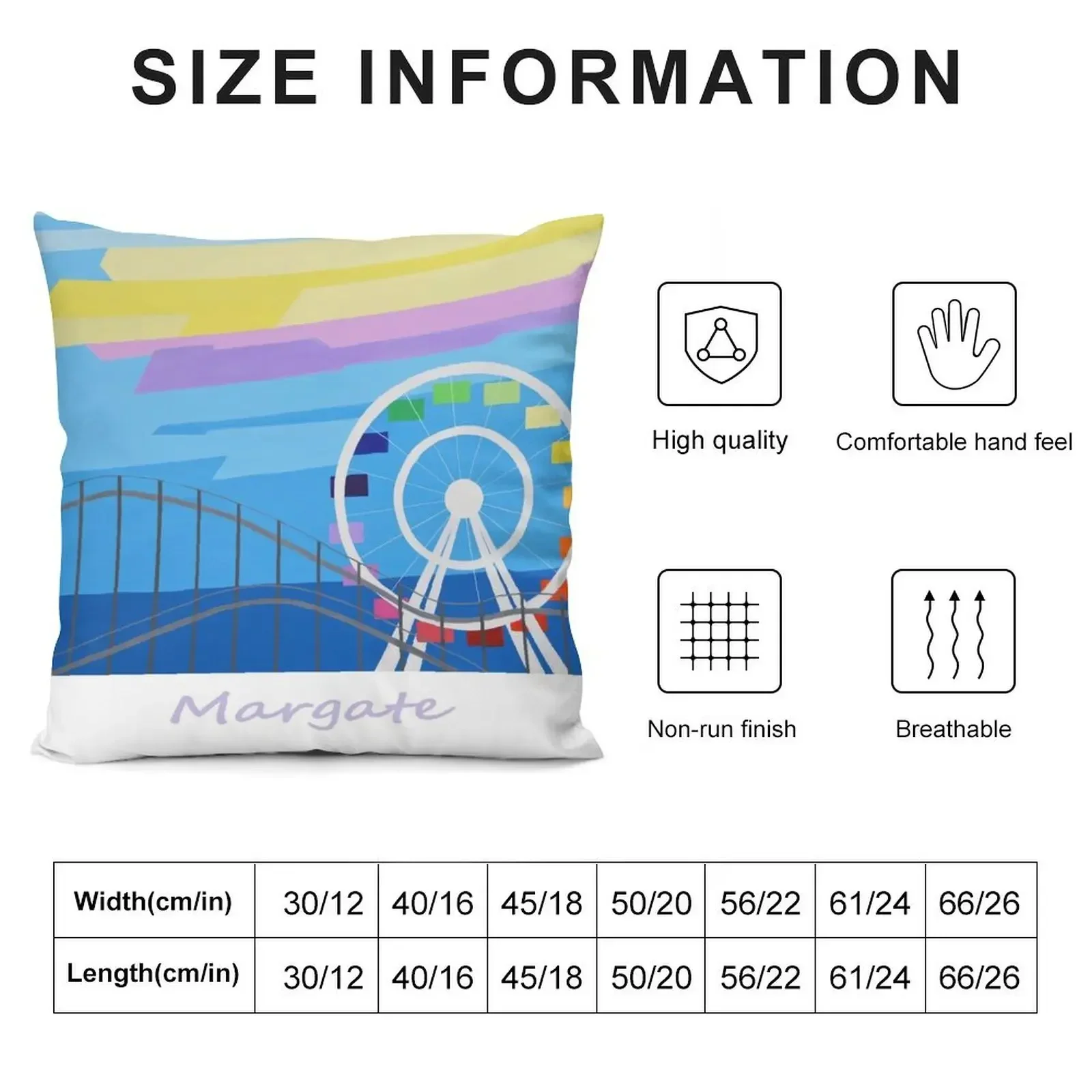 Dreamland Wheel Margate Throw Pillow Pillow Cover home decor items Decorative Sofa Cushion pillow