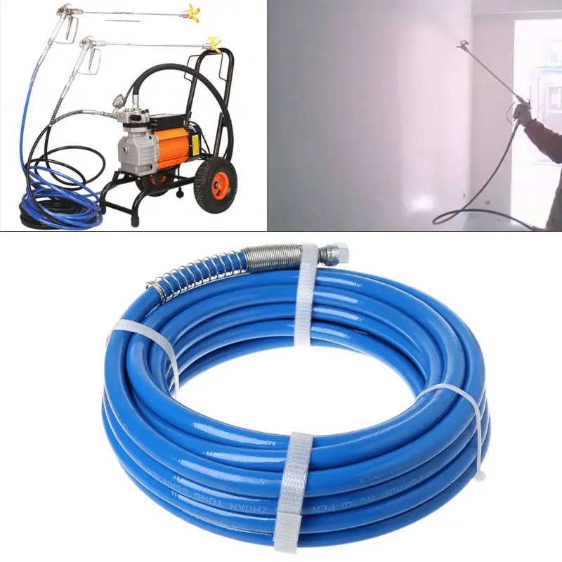 7.5m/10m/15m Airless Paint Spray Hose Tube Pipe 3000PSI/5000PSI Sprayer Fiber Tube For Sprayer Gun