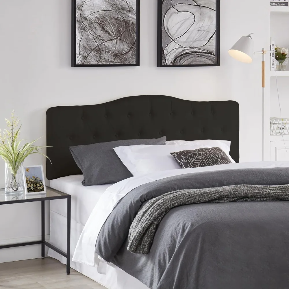 

Cassandra Queen Tufted Headboard, Upholstered in Durable Linen Fabric – Premium Foam Cushioning, Adjustable Height, Floating Wa