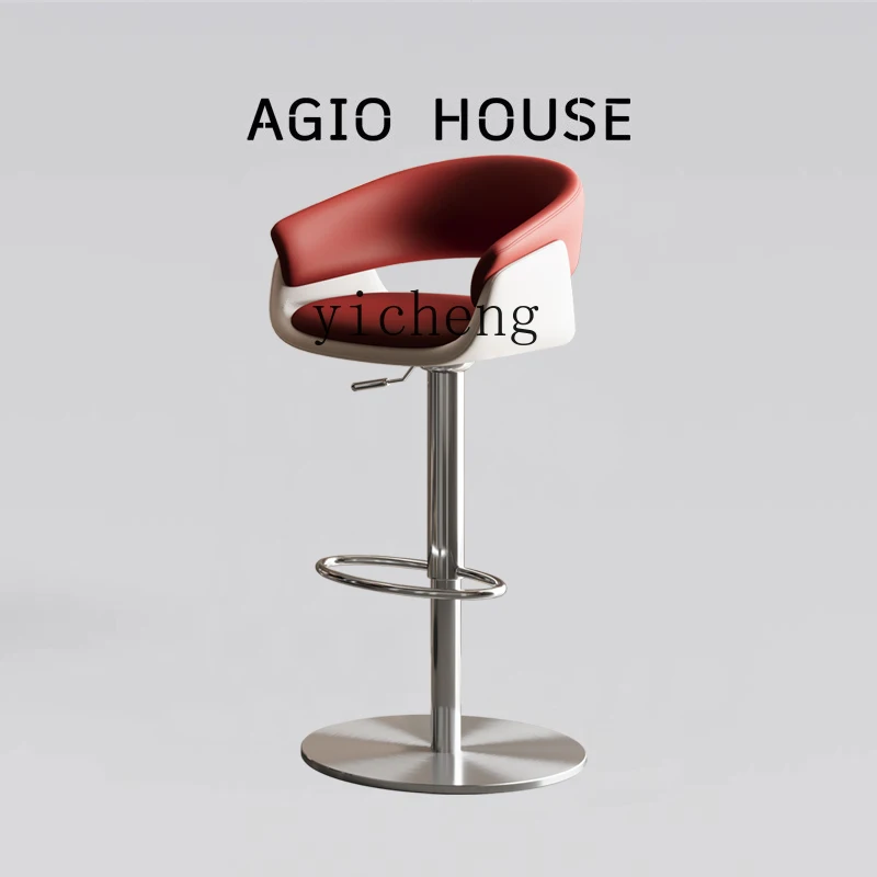 H3-27 stainless steel bar chair light luxury simple home backrest high stool bar chair