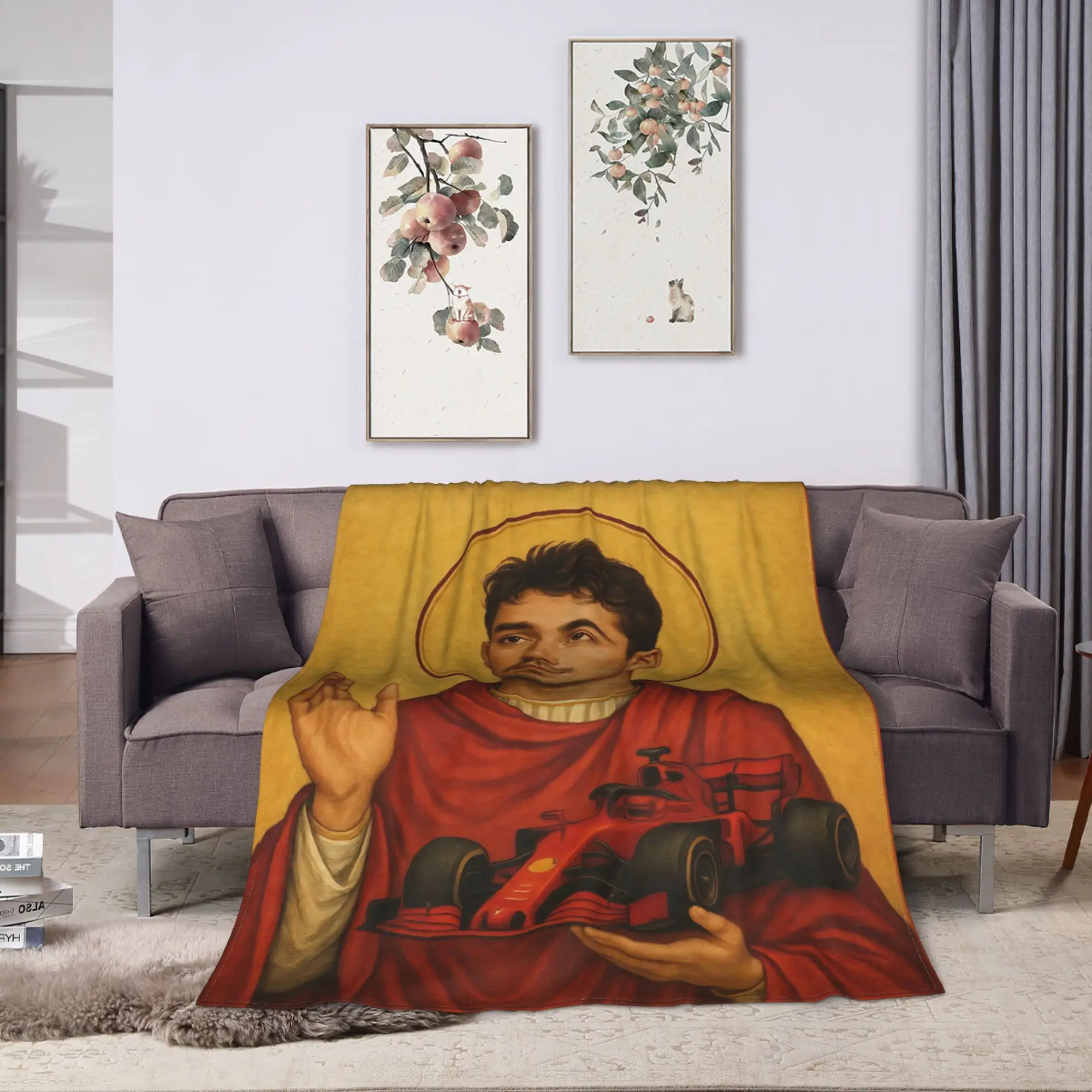 Charles Leclerc Jesus Funny Blanket  Travel Flannel Throw Blanket For Bedroom Soft Warm Design Quality Bedspread Gift