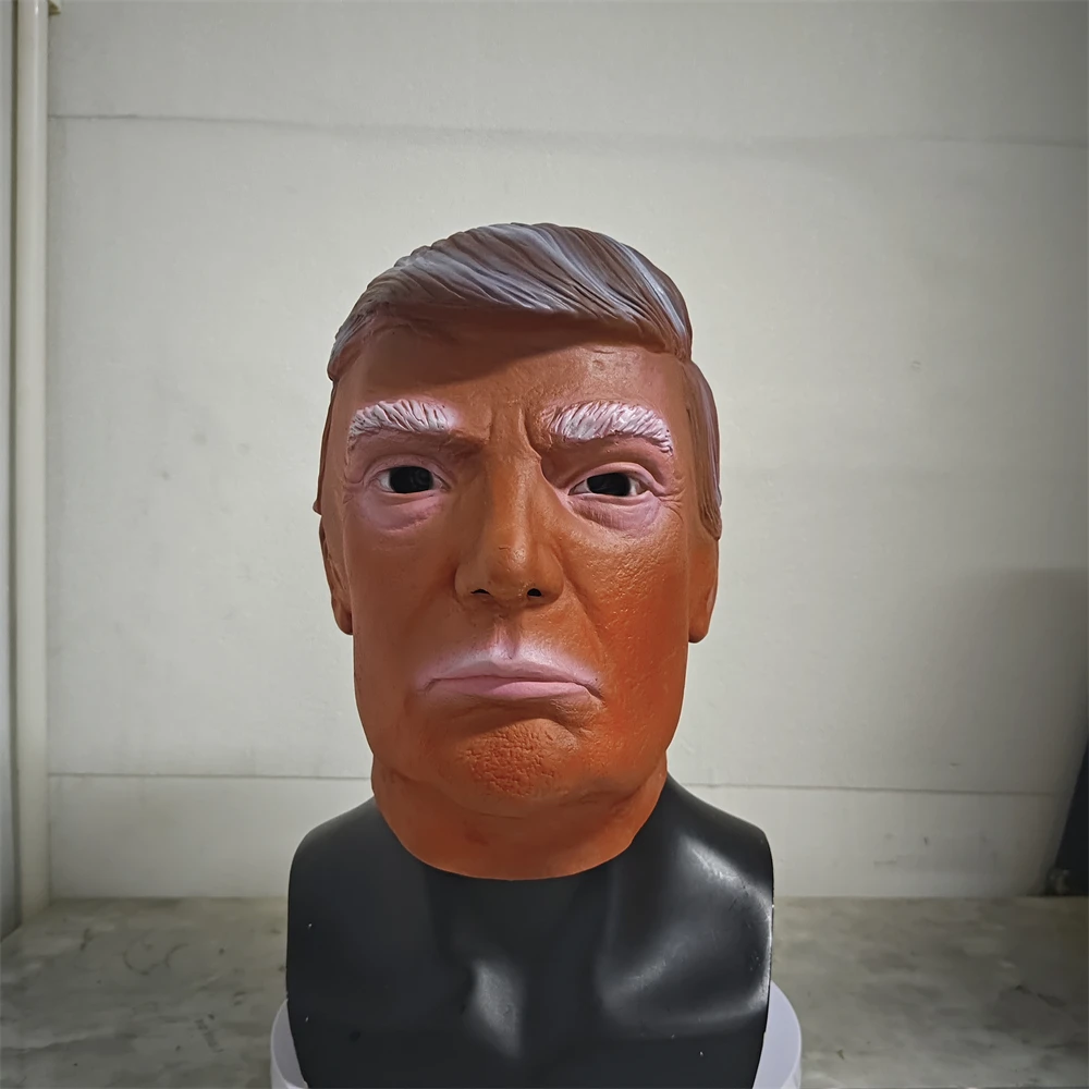 Halloween Latex Mask Candidate Trump Realistic Mask Cosplay Party Masquerade Costume Headgear Novelty Funny Character Head Cover