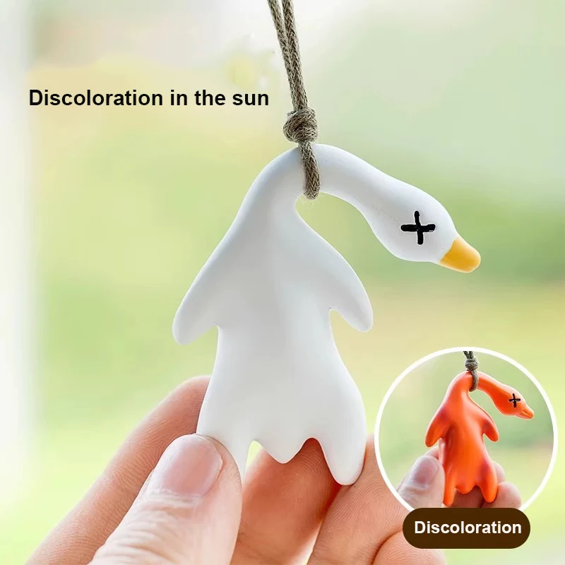 Color-changing roast duck pendant, UV sensor, keychain pendant, car pendant that changes color when exposed to sunlight image 4