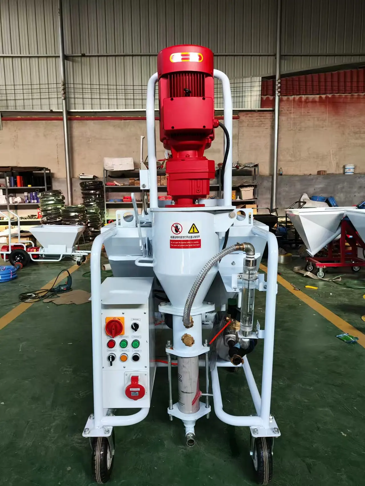 Electric Mortar Spray Machines M6 M9 Putty Gypsum Lime Plaster Mixing Rendering Wood Packaging Pump Motor Core Components