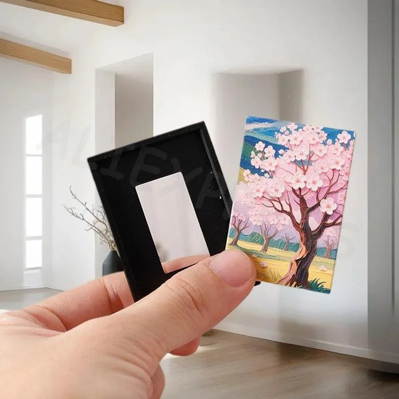 3Pcs Dollhouse Miniature Picture Frame Mural 1:12 Scale Mini Craft Picture Playing House Ornament Kids Toys