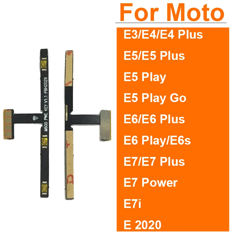 Power Volume Flex Cable For Motorola Moto E3 E4 E5 E6 E7 Plus Play E6s E5 Play Go E 2020 E7i E7 Power On Off Button Volume Cable