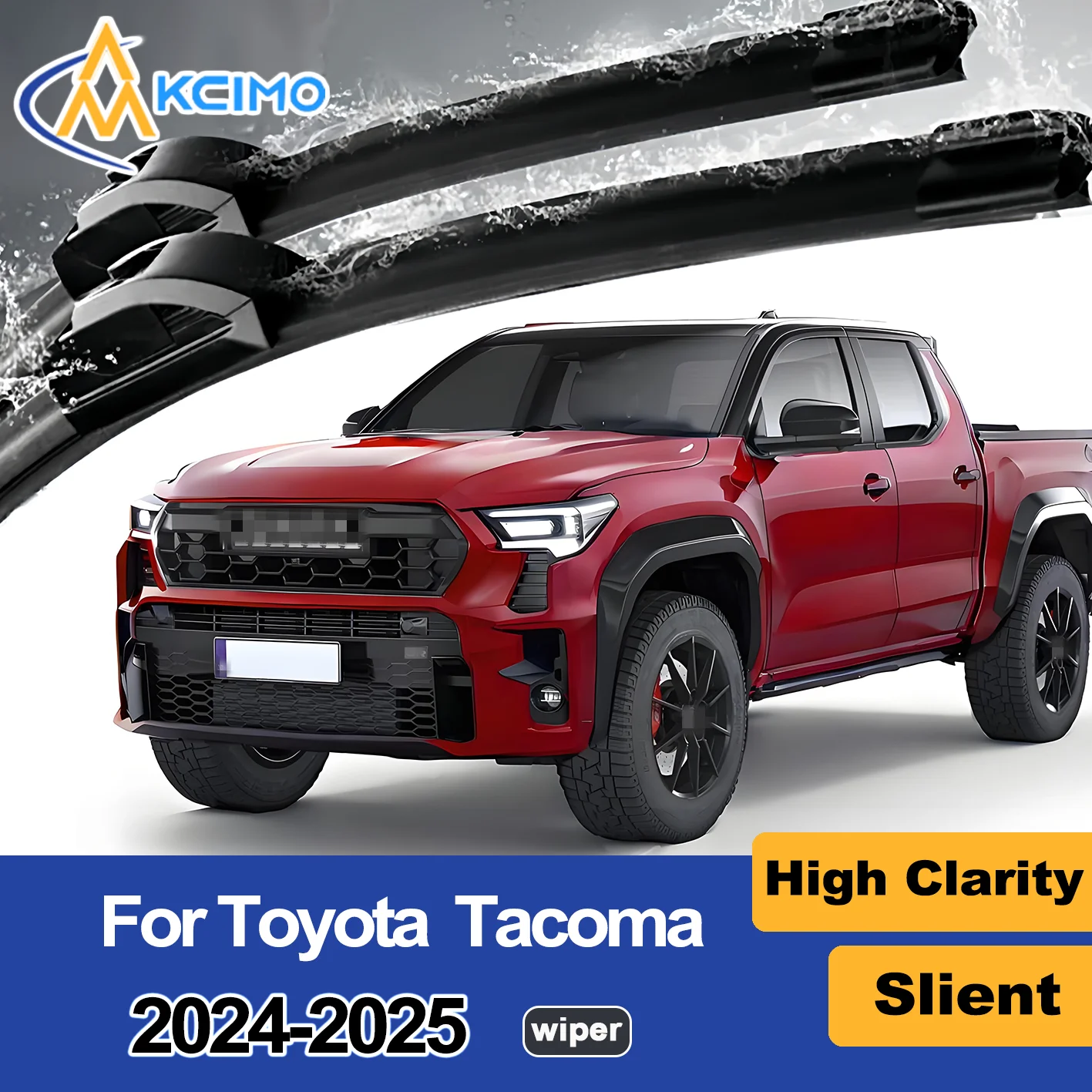 

KCIMO 2PCS New Wiper Blade for Toyota Tacoma N400 2024-2025 Front Windshield Silent Auto Wipers Blade Accessories 2025 2024 year