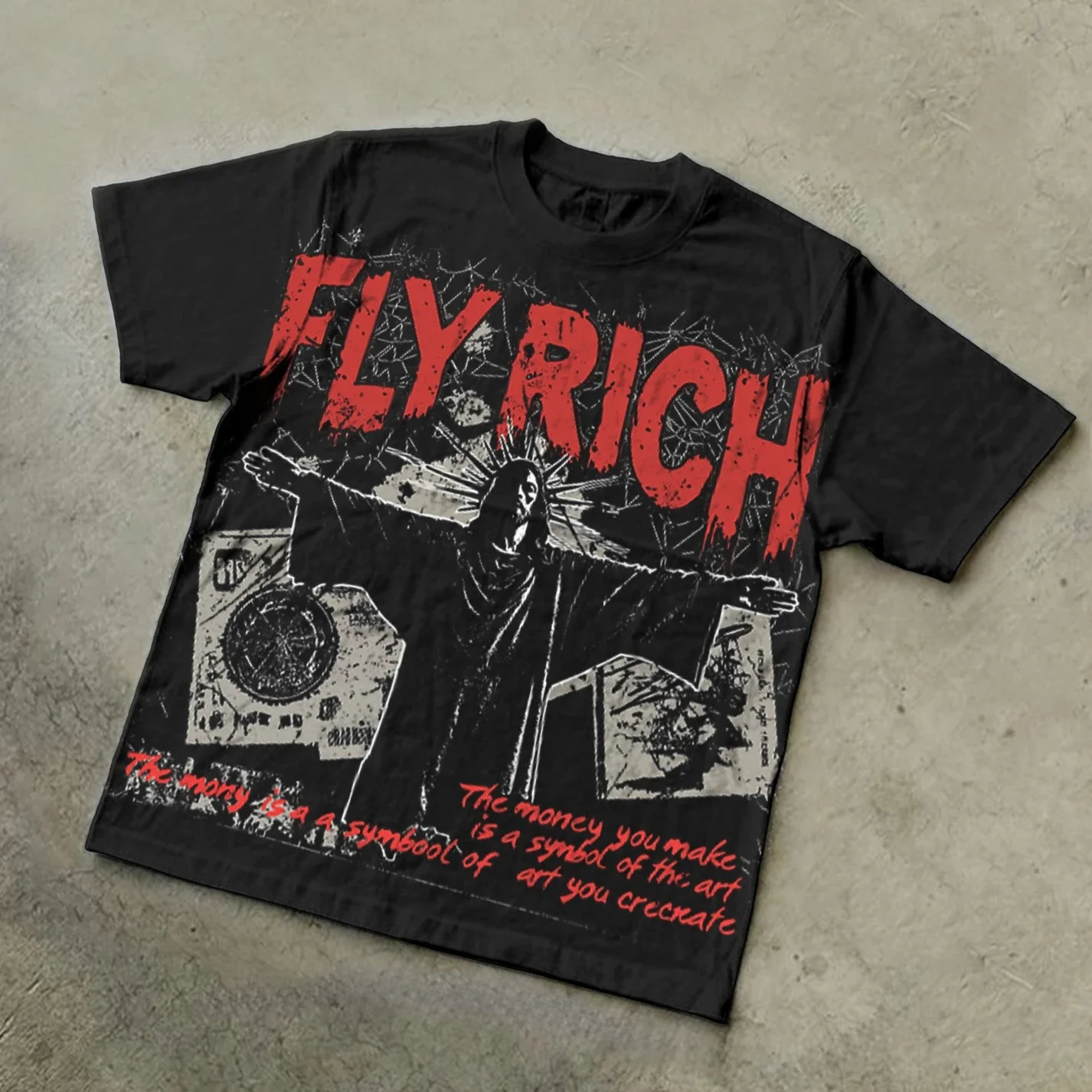 يسوع حفظ الجرافيك طباعة القطن تي شيرت الرجال Y2K الصيف قصيرة الأكمام المعتاد Y2K تي شيرت الشارع الشهير المرأة عادية المحملة القمم #5