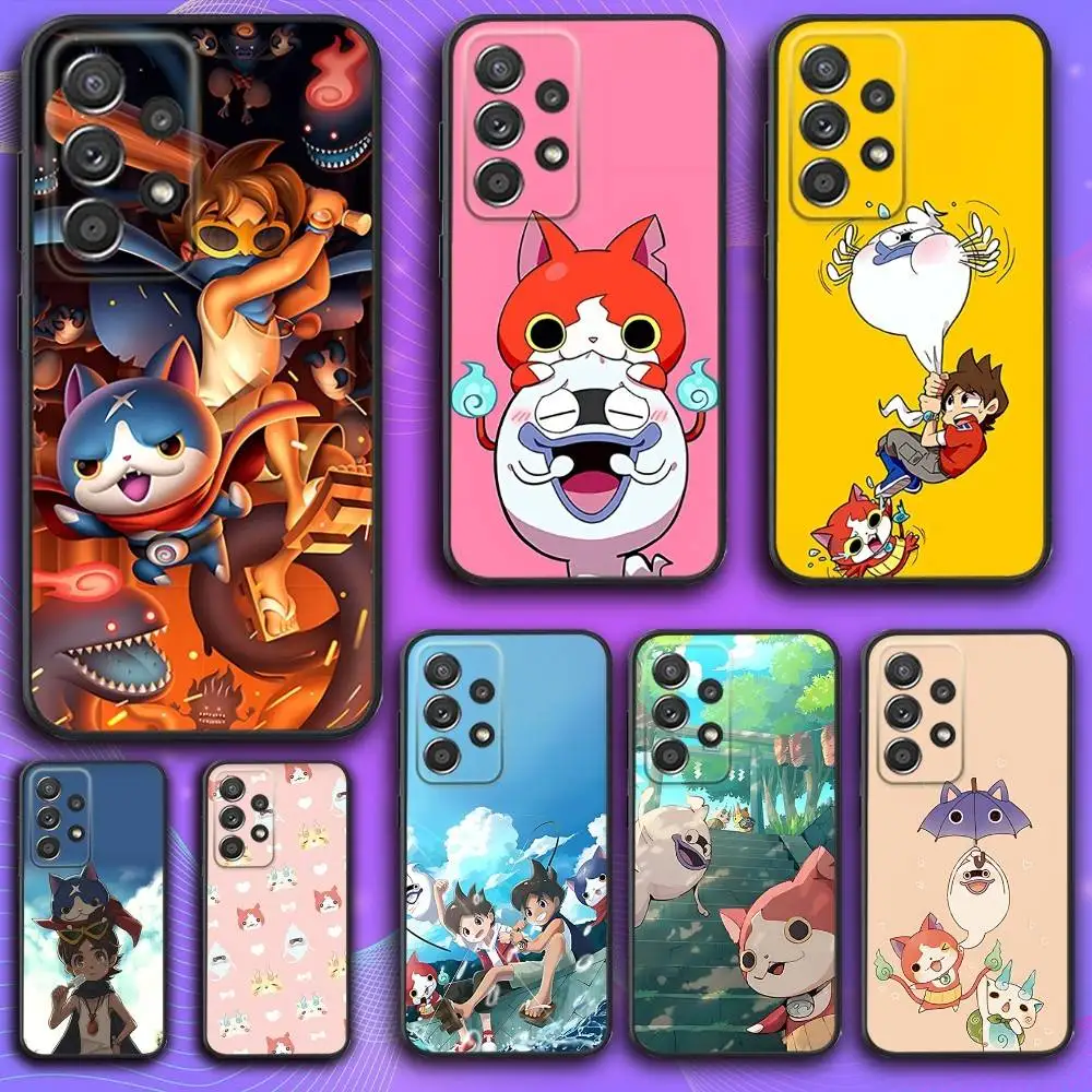 

Y-Yokai Game W-Watch Phone Case For Samsung S 25,24,23,22,30,21,10,9,Ultra,Plus,Lite,FE,4,5 G Soft Black Case