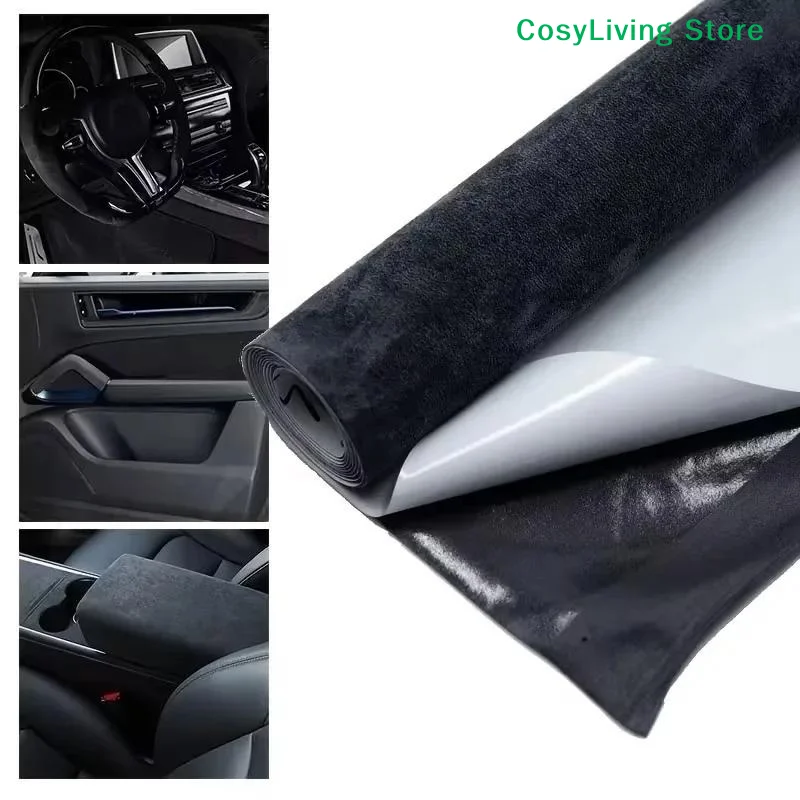 [CL]30x150cm Suede Fabric Self-adhesive Adhesive Cloth For Car Interior Modification Door Panel Workbench DIY Supply[CL]