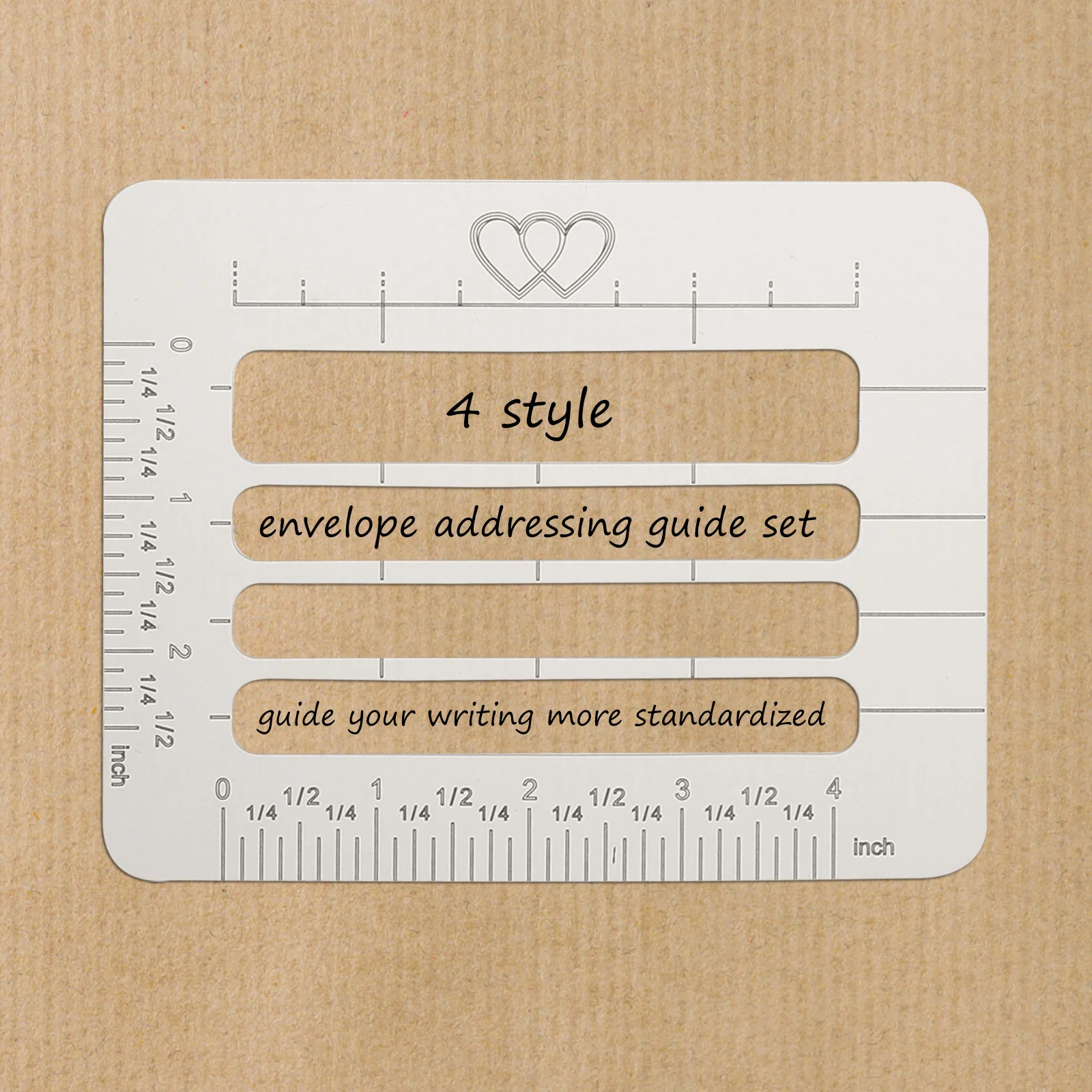 4pcs Address Envelope Stencil Premium Material Lettering Handwriting Guide B6 DL ZL C5 Stencil Template Sizes