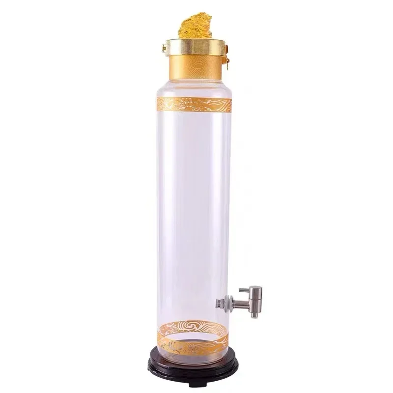 Borosilicate Wine Bottle with Faucet Sealed Ginseng Wine Fermentation Jar Household High-End Medical Wine Jar Medicine