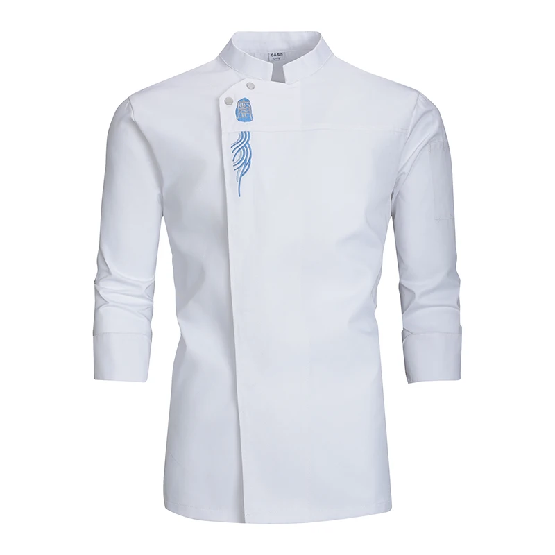 خدمة الطعام كوك موحدة تقديم الطعام الخريف / الشتاء الطبخ سترة مطعم المطبخ قميص النادل عمال معطف الشيف الأسود الأبيض