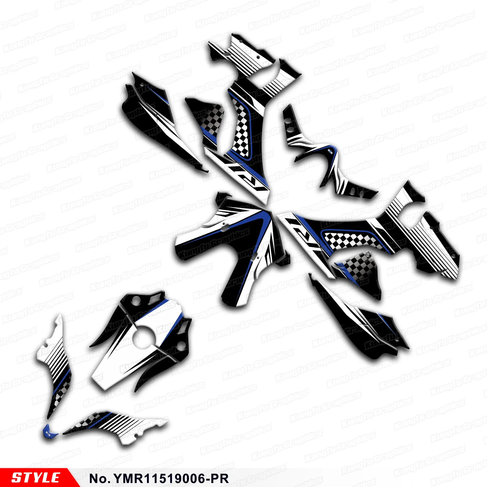 

Клейкая наклейка JY RACING с графикой мотоцикла для Yamaha YZF R1 YZF-R1 2015 2016 2017 2018 2019, YMR11519006-PR